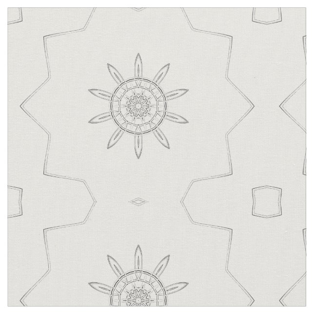 Snowflakes Cotton Fabric (Close Up)