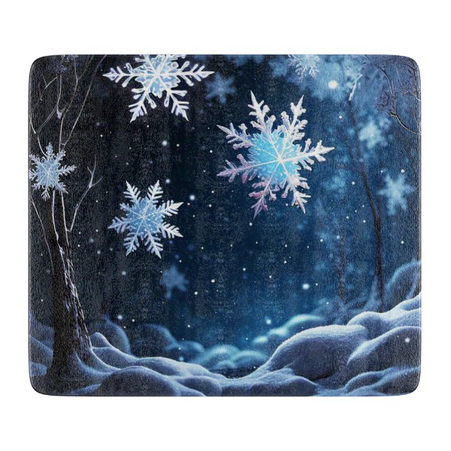Snowflakes Cutting Board (Front)