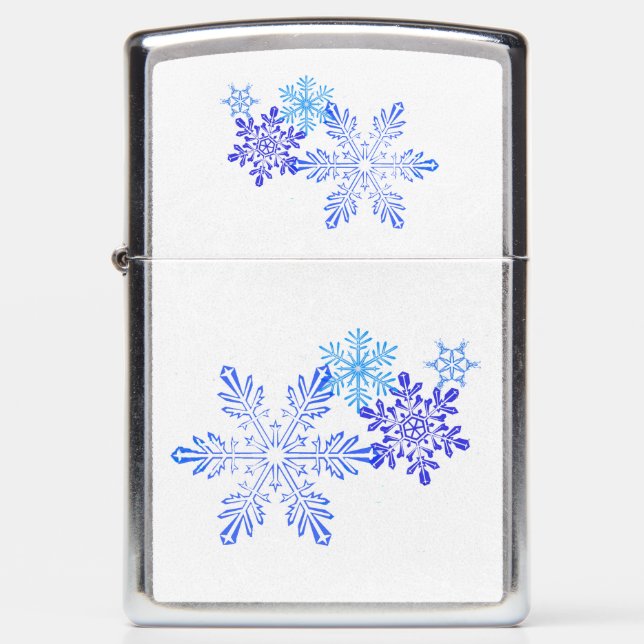 Snowflakes Design Zippo Lighter. Zippo Lighter (Front)