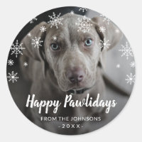 Snowflakes Dog Photo Cute Christmas