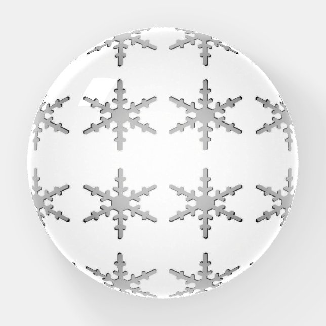 Snowflakes Dome Paperweight (Front)