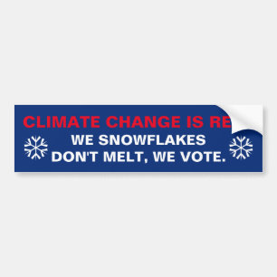Snowflakes Don't Melt, They Vote 2020 Election Bumper Sticker