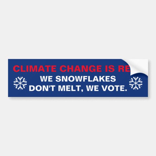 Snowflakes Dont Melt They Vote 2020 Election Bumper Sticker