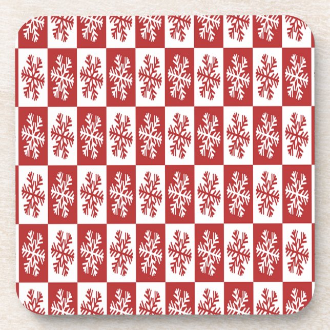 snowflakes drink coaster (Front)