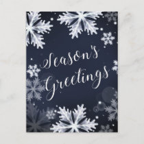snowflakes Elegant Corporate Holiday PostCard