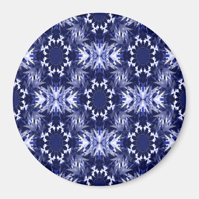 Snowflakes en bleu..... magnet (Front)