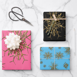 Snowflakes Festive Holiday Wrapping Paper Sheets