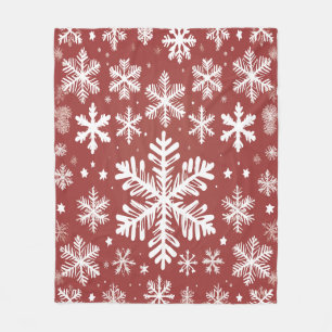 Snowflakes fleece blanket