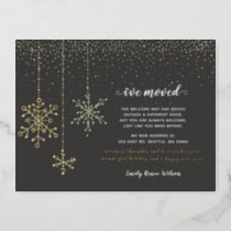 Snowflakes Flurries Holiday Moving Foil Postcard