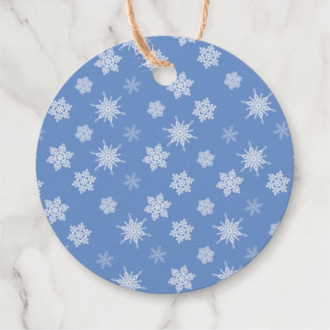 Snowflakes Foil Favor Tags (Back)