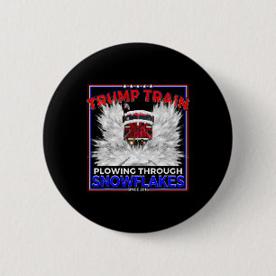 Snowflakes For President Trump! Maga Trump Train 2 Button