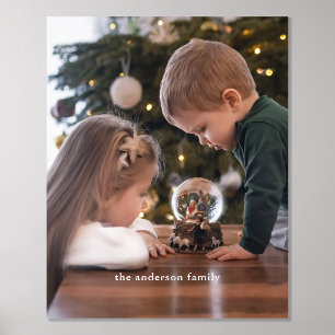 Snowflakes Frame Personalized Photo Foil Prints