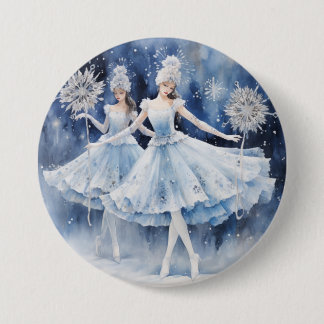 Snowflakes from The Nutcracker Ballet Button