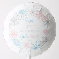 Snowflakes gender reveal he or she
