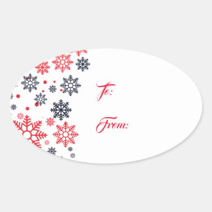 Snowflakes Gift Tag Stickers