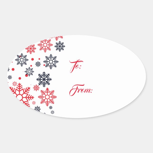 Snowflakes Gift Tag Stickers (Front)