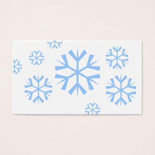 Customizable Snowflakes Gift Tags Business Cards