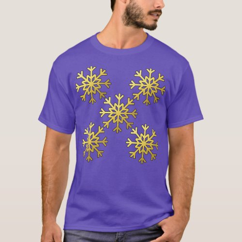 Snowflakes gold T_Shirt