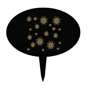 snowflakes,golden snowflakes, cake topper