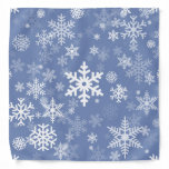 Snowflakes Graphic Customize Color Background On A Bandana at Zazzle