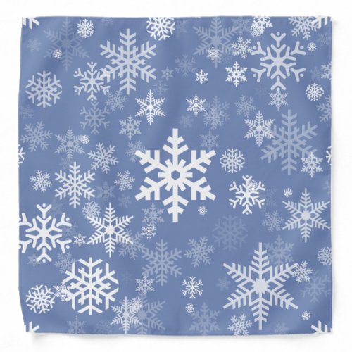 Snowflakes Graphic Customize Color Background on a Bandana