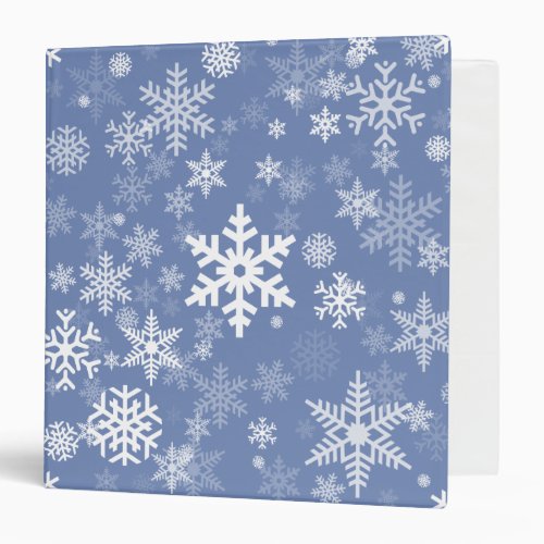 Snowflakes Graphic Customize Color Background on a Binder