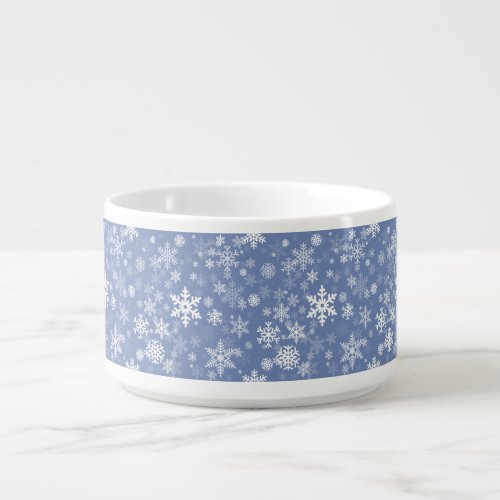 Snowflakes Graphic Customize Color Background on a Bowl