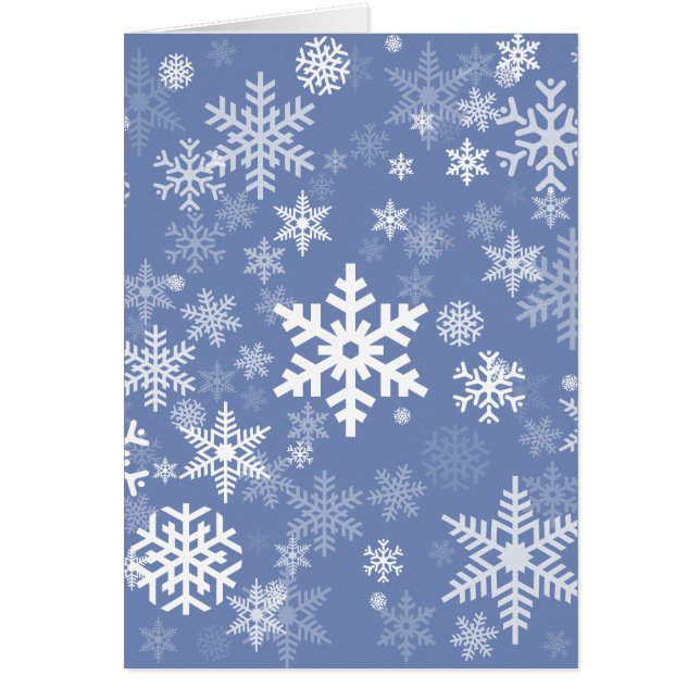 Snowflakes Graphic Customize Color Background on a Cards (Front)