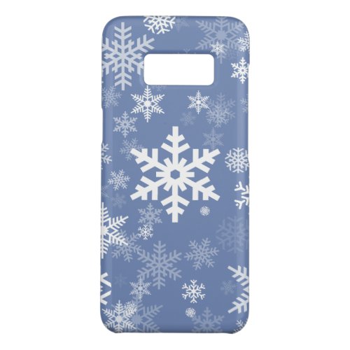 Snowflakes Graphic Customize Color Background on a Case_Mate Samsung Galaxy S8 Case