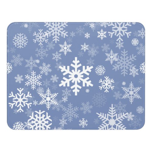 Snowflakes Graphic Customize Color Background on a Door Sign