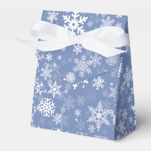 Snowflakes Graphic Customize Color Background on a Favor Boxes