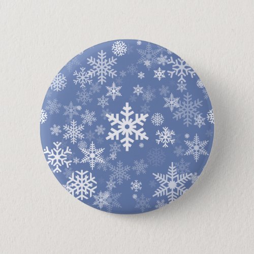 Snowflakes Graphic Customize Color Background on a Pinback Button