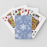Snowflakes Graphic Customize Color Background On A Playing Cards at Zazzle