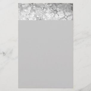 snowflakes gray greys winter digital realism layer stationery