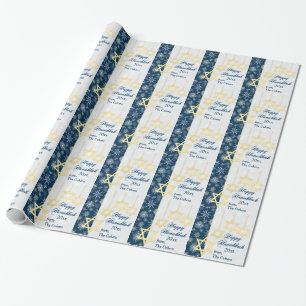 Snowflakes Happy Hanukkah Wrapping Paper
