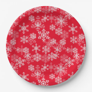 Snowflakes Holiday 9" Paper Plates