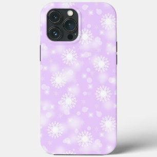 Snowflakes Holiday Winter Purple iPhone 13 Pro Max Case