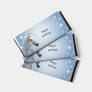 Snowflakes Horse Holiday Hershey Bar Favors