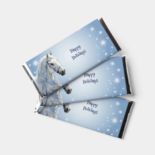 Snowflakes Horse Holiday Hershey Bar Favors