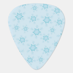 Snowflakes, Ice Blue, Icy Snowflakes, Snow Guitar Pick