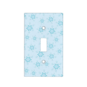 Snowflakes, Ice Blue, Icy Snowflakes, Snow Light Switch Cover