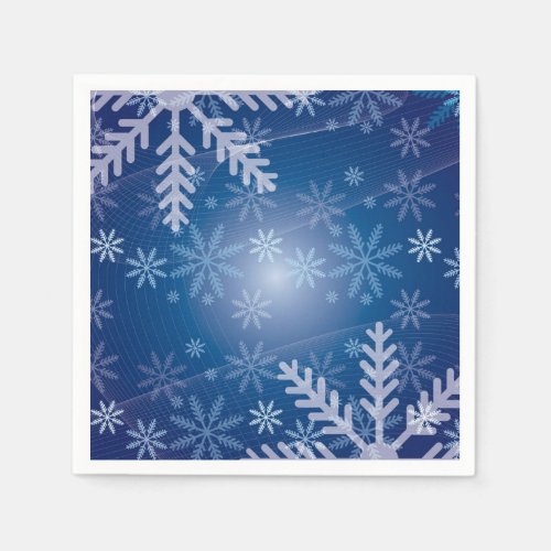 Snowflakes in Blue Napkins