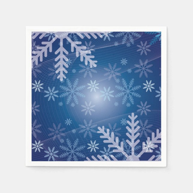 Snowflakes in Blue Napkins (Front)