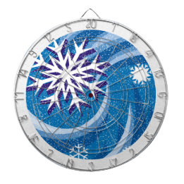 Snowflakes in the Wind - Dartboard With Darts