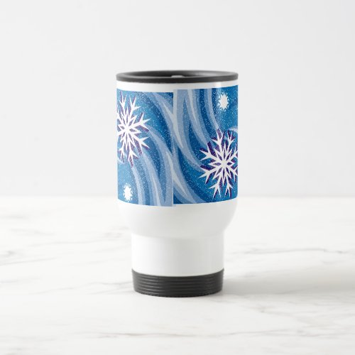 Snowflakes in the Wind _ Travel Mug