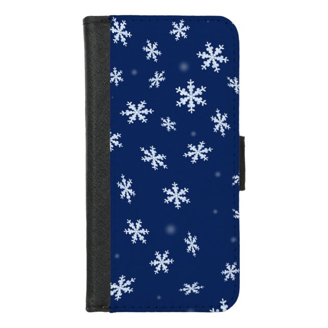 Snowflakes iPhone Wallet Case (Front)
