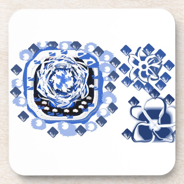 Snowflakes  joy beverage coaster (Front)