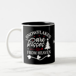 "Snowflakes kisses from heaven" personalized mugs