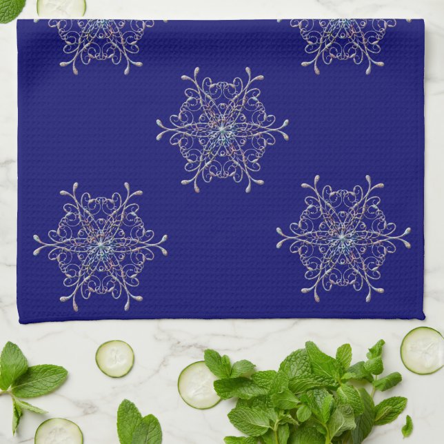 Snowflakes Kitchen Towel (Folded)