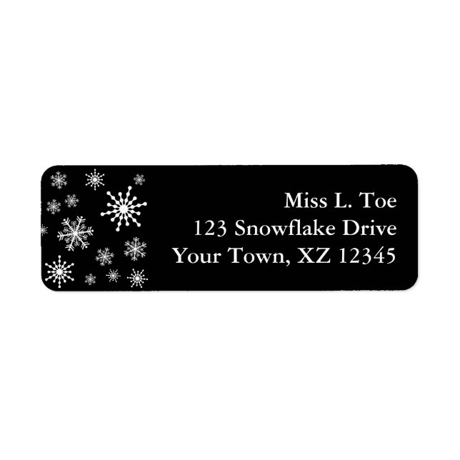 Snowflakes Label (Front)